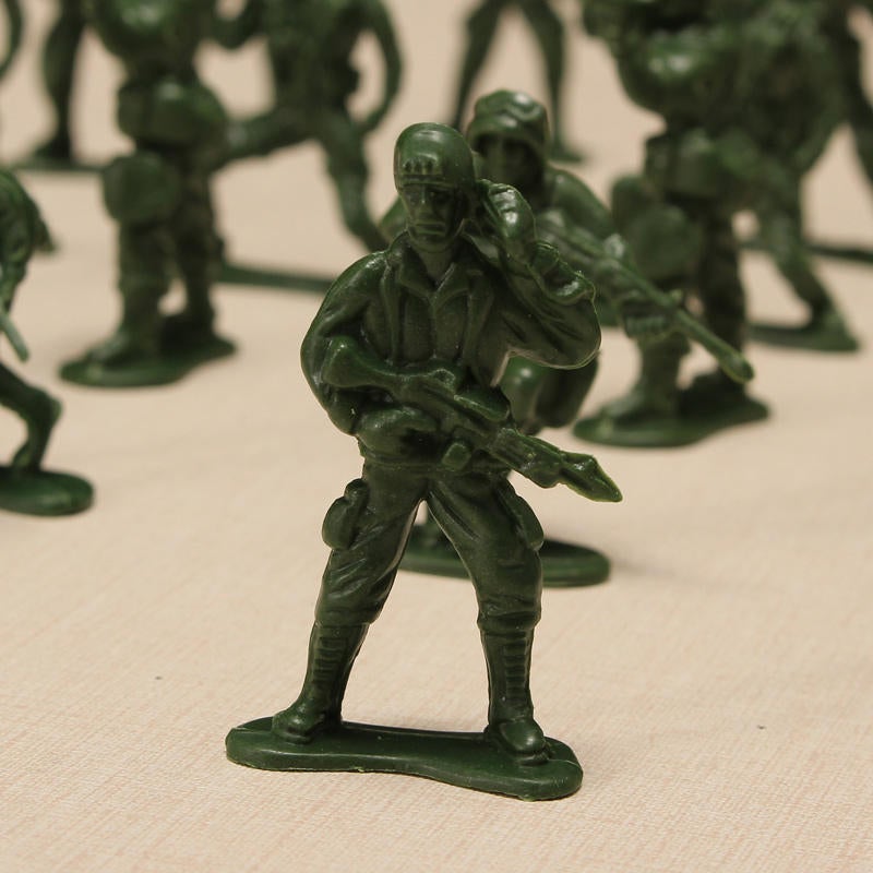 100PCS 5cm Soldier Army Troop Figure Battle War DIY Scene Model