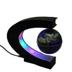 C Shape Magnetic Levitation Floating Globe World Map With LED Lights