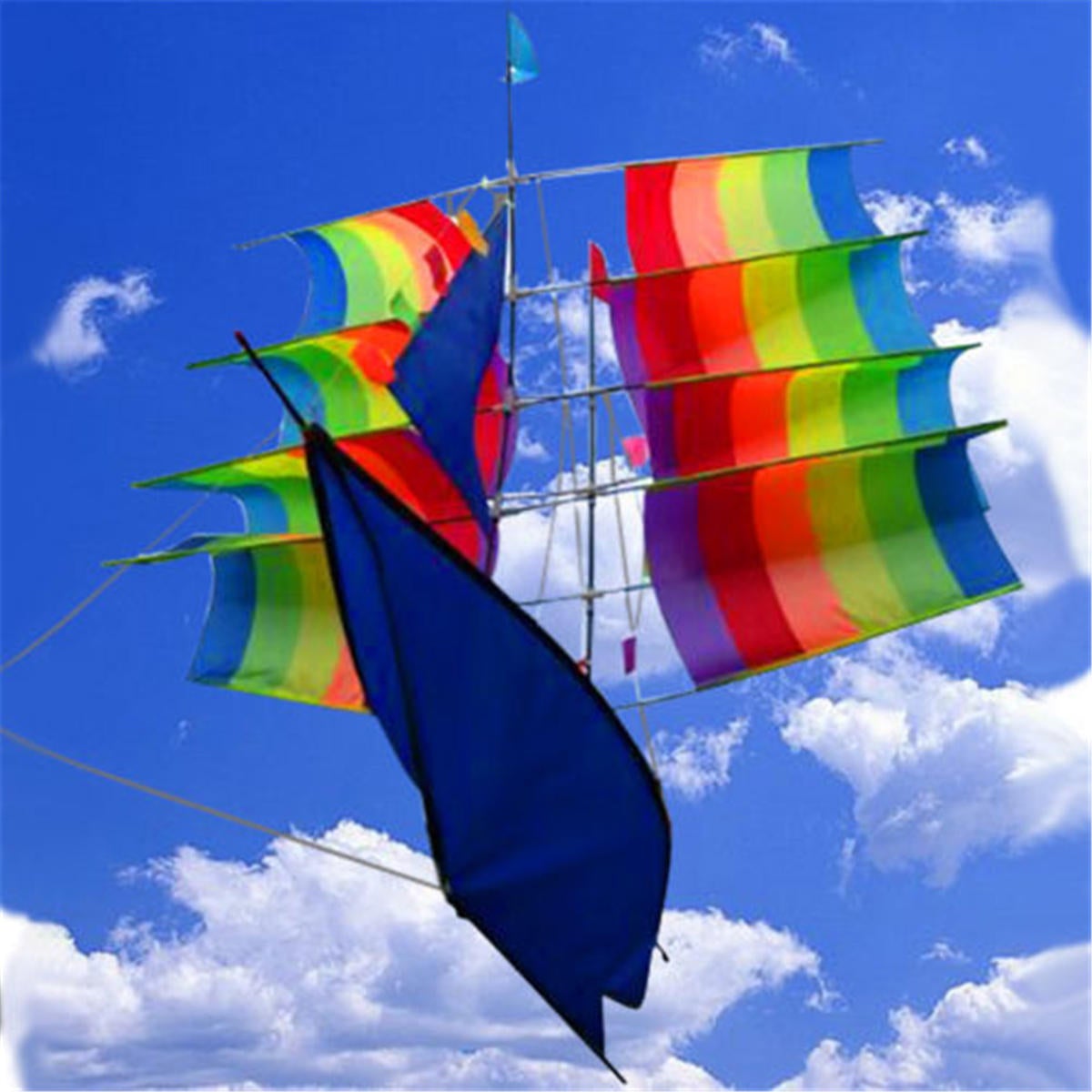 Huge 37"3D Stereo Sailboat Kite Big Size Flying Outdoor Toy