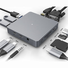 Eleven-in-one Type-C to Network Card Adapter Notebook Multi-function HD USB3.1 HUB Docking Station