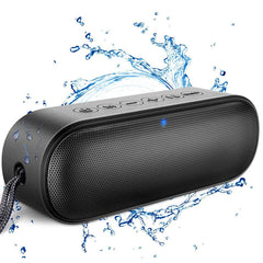 Portable Wireless bluetooth 5.0 Speaker Double Drivers Bass HD Sound TF Card Aux IPX7 Waterproof Speakers with Mic