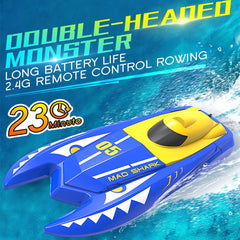 2.4G 23CM 20KM/H High Speed Mini RC Boat Vehicle Models Dual Motors 20mMinutes Fligt Time Children Toy