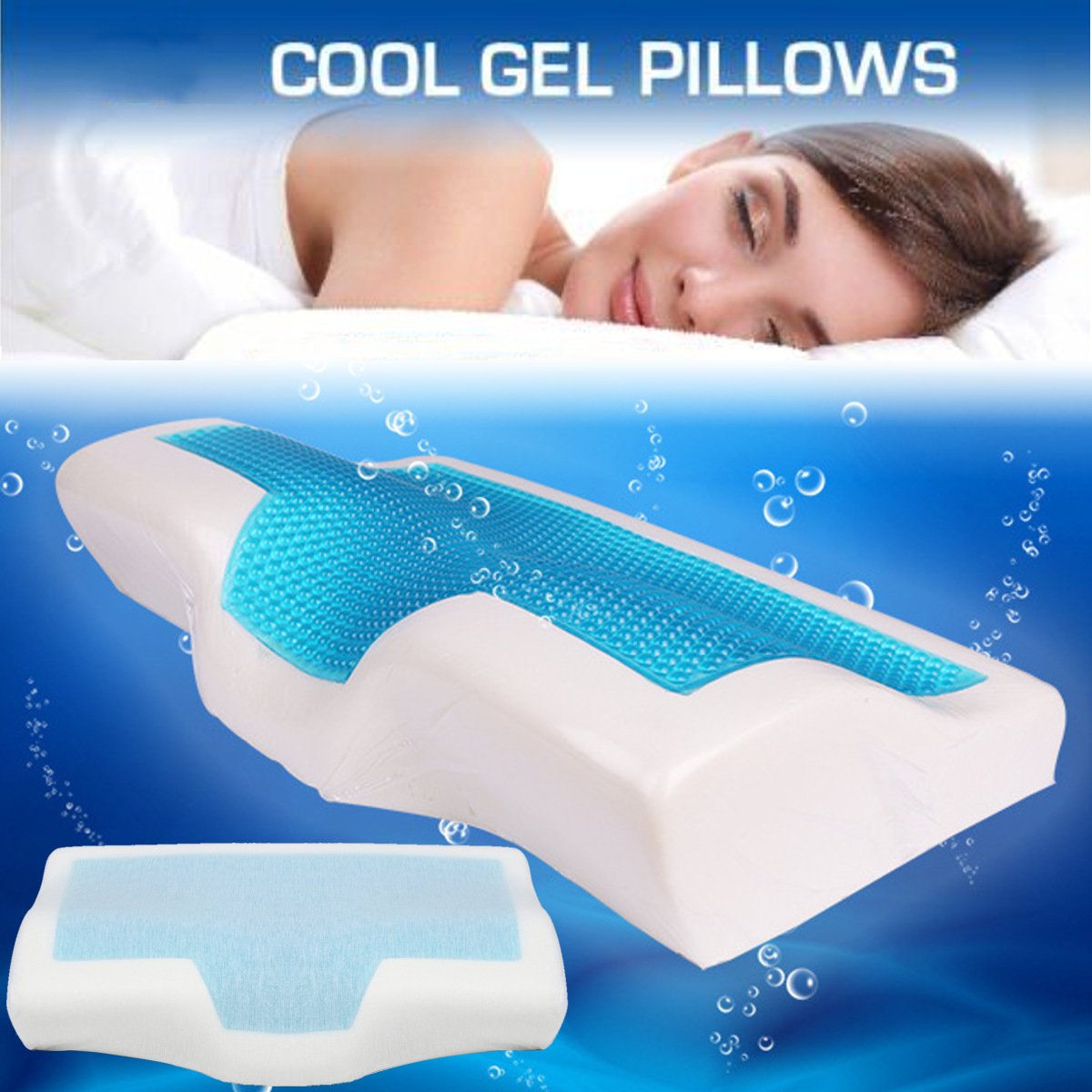 Cooling Gel Anti-snore Pillow Ergonomic Memory Foam