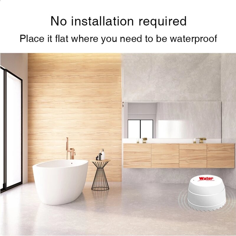 Wifi Water Detector Leakage Sensor Flooding Alarm Sensor APP Remote Control