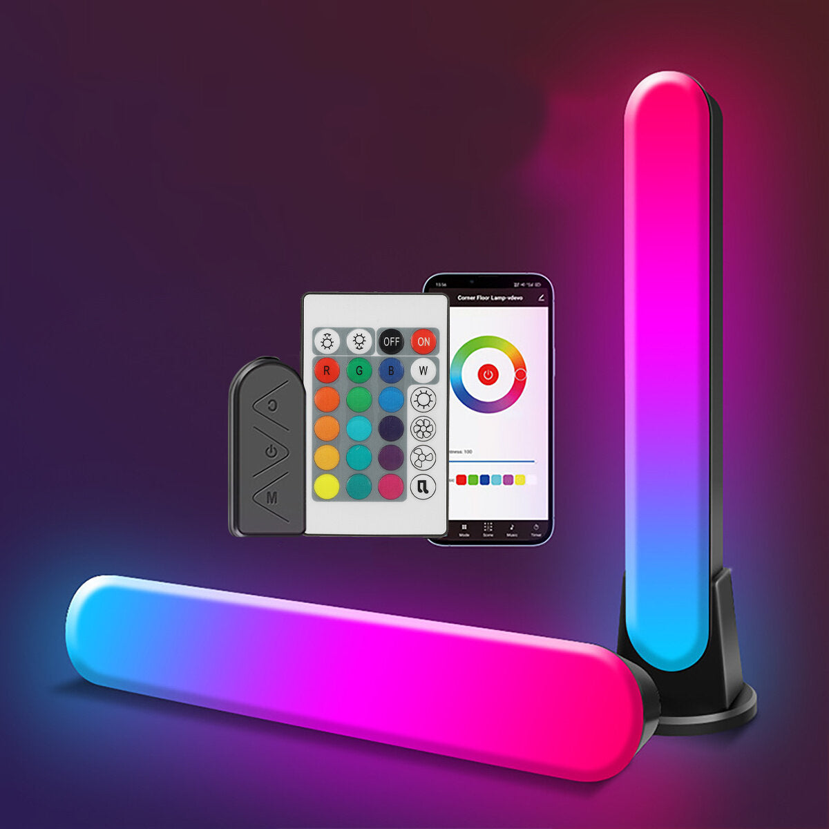 Bluetooth RGB LED Ambient Light Microphone Music APP Control Fill Light