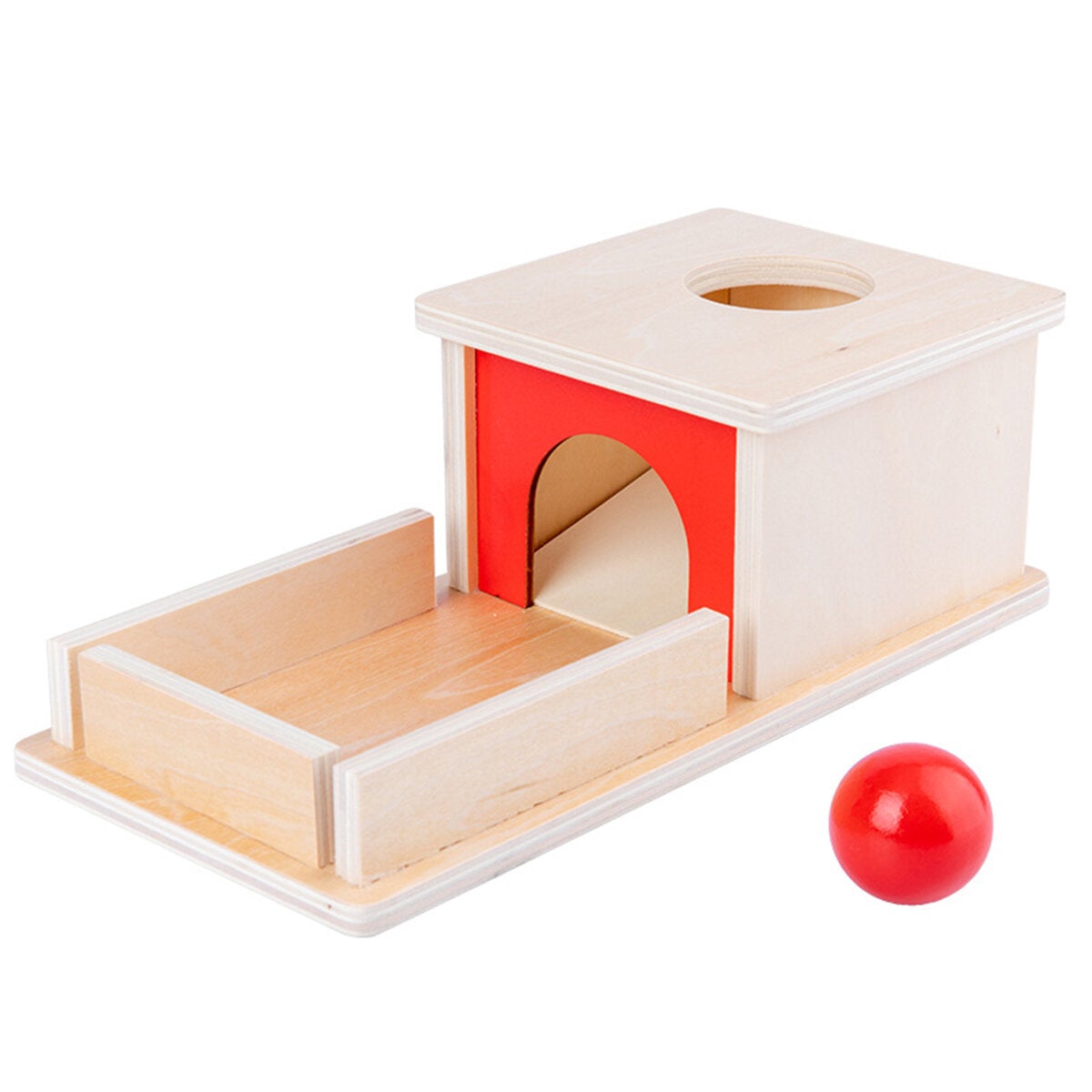 Montessori Object Permanence Box Wooden Permanent Box Practical Learning Educational Toy for Kids Gift