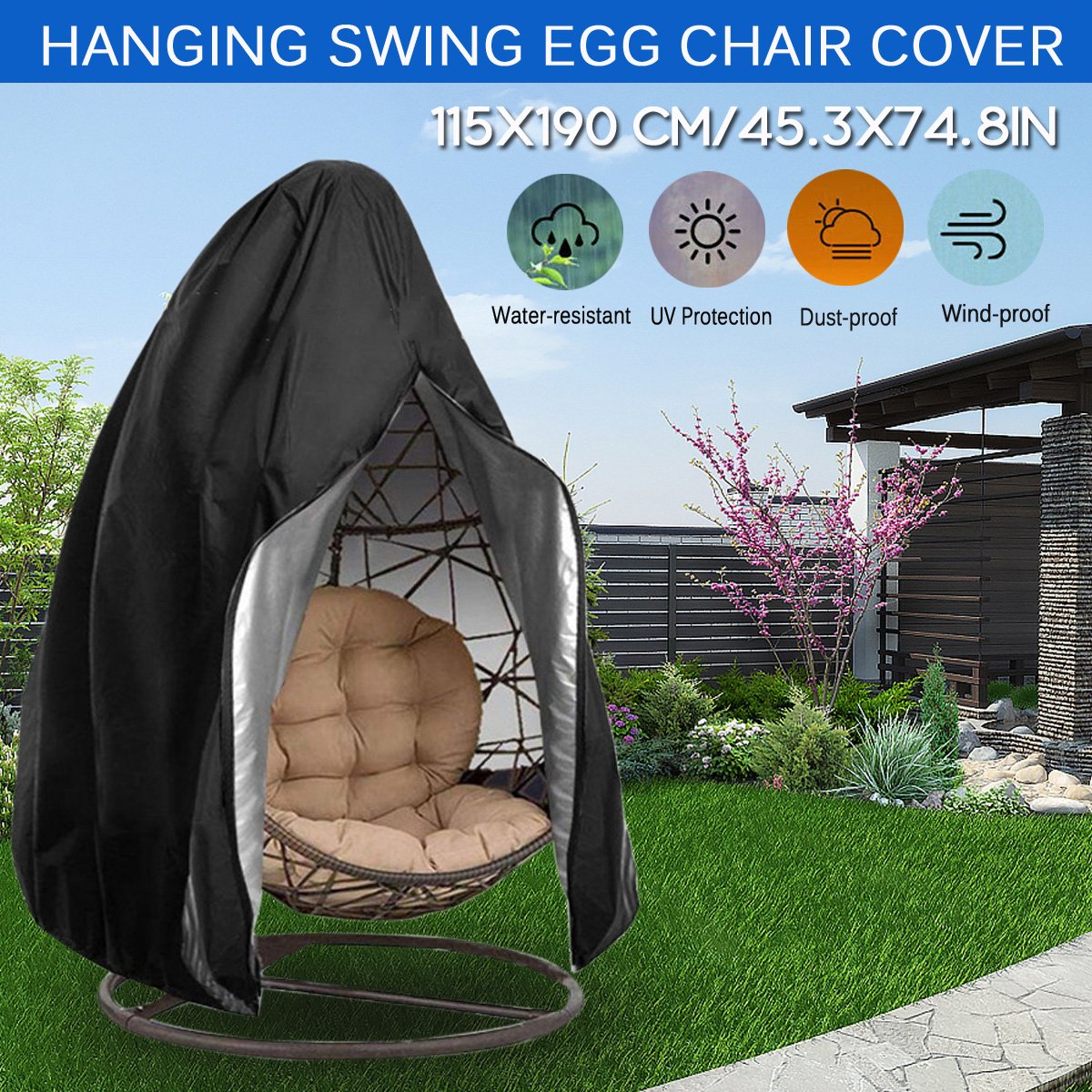 Waterproof Hanging Swing Egg Chair Cover