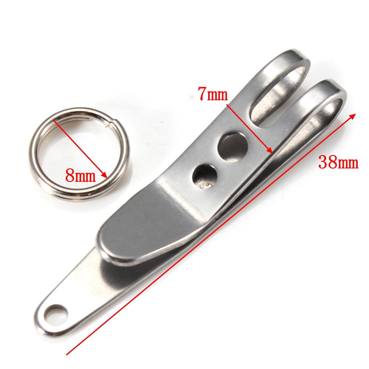 Mini Clip Flashlight Money Cash Holder Key Chain With Ring