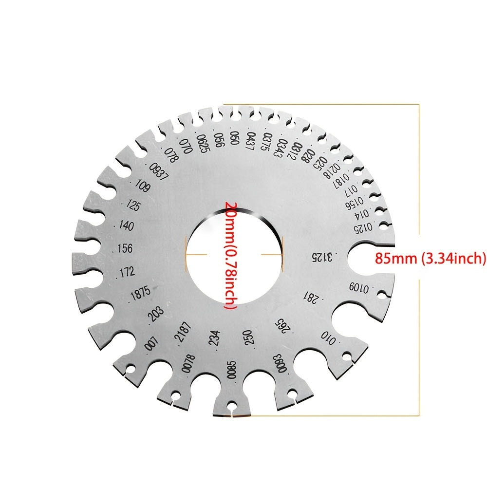 AWG And SAE Dual-Sided Metal Sheets Welding Thickness Ruler-Wire Gauge Measurement Tool