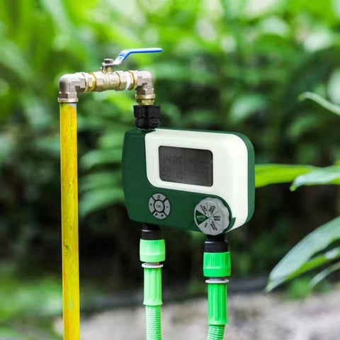 Dual interface watering timer device smart large screen digital display irrigation tool