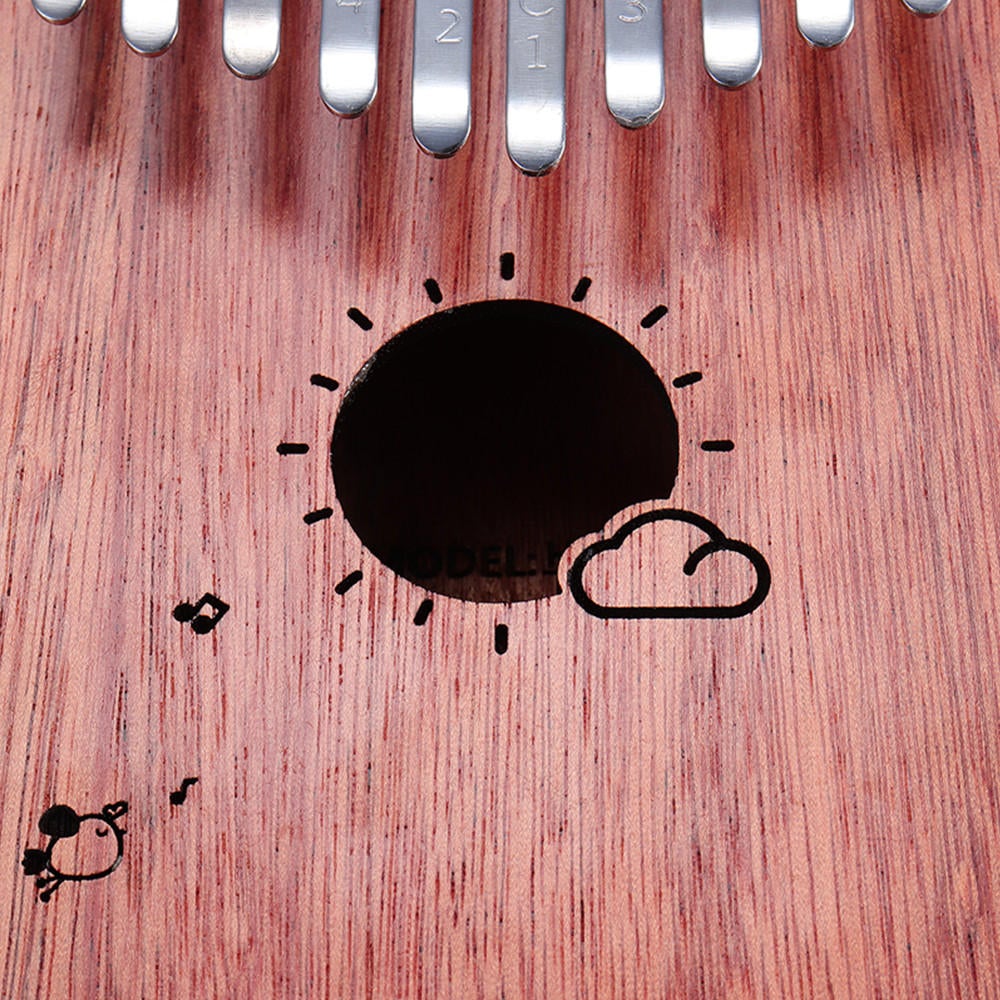 10 Keys Kalimba African Solid Mahogany Wood Thumb Piano Finger Percussion for Gifts