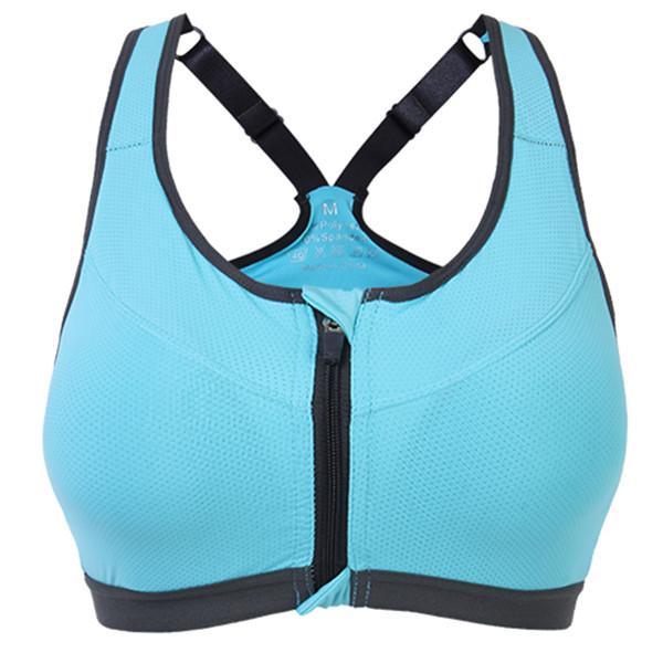 Professional Shakeproof Front Zipper Breathable Sports Bra