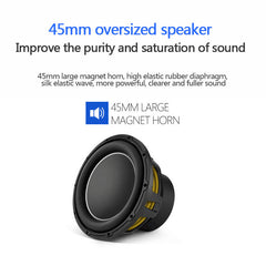 Wireless bluetooth Speaker Portable Dual Drivers Stereo Bass Speaker LED Display Clock Desktop Speaker with HD Mic