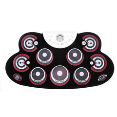 Roll-Up Drum Set 9 Silicon Electronic Drum Pads USB/Battery Powered for Kids