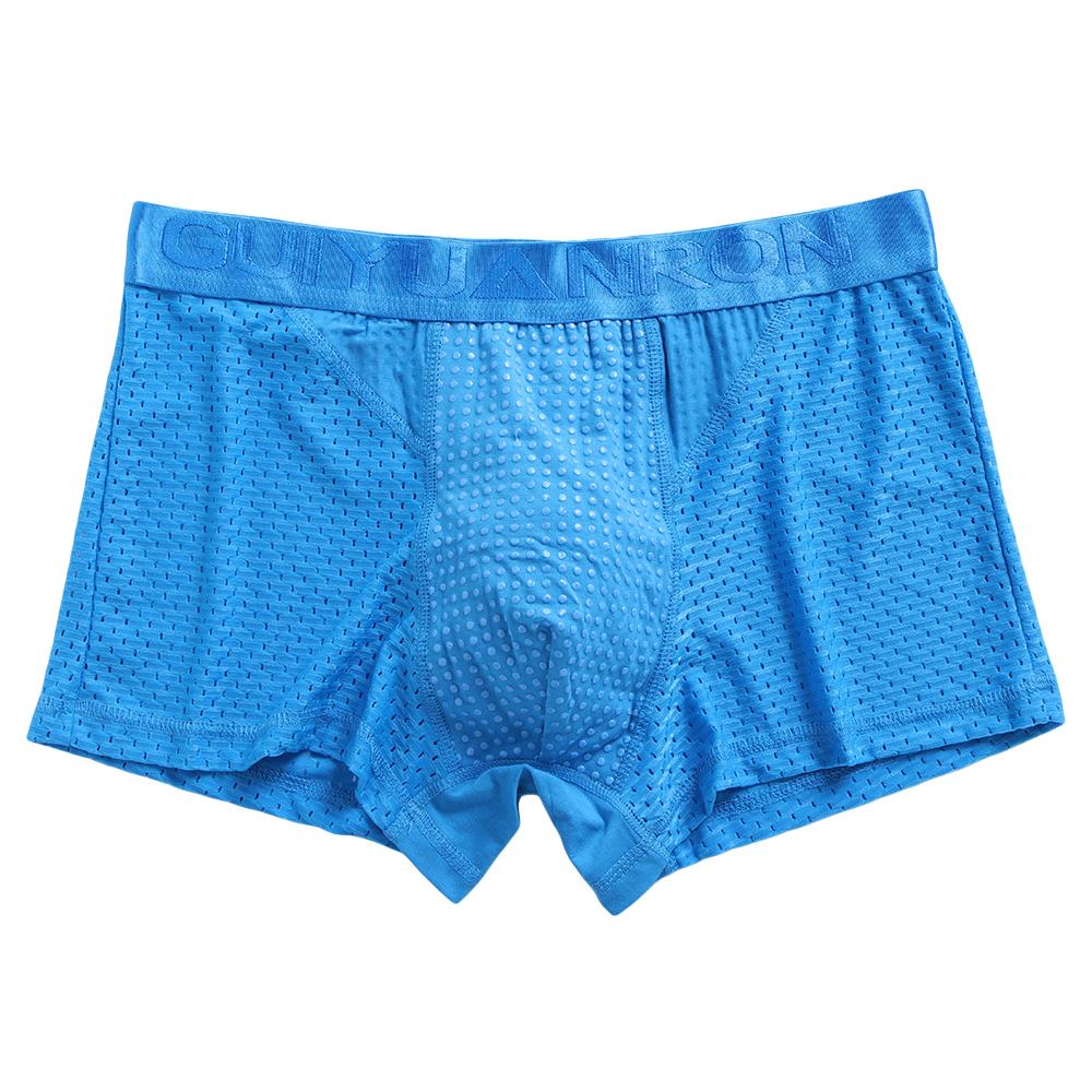 Mens Ice Silk Mesh Magnetic Therapy Health Care Underwear