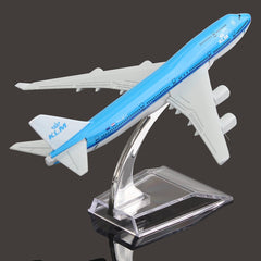 NEW 16cm Airplane Metal Plane Model Aircraft B747 KLM Aeroplane Scale Airplane Desk Toy