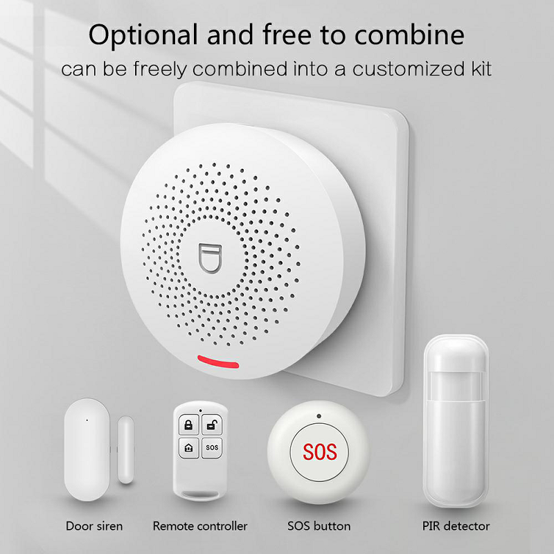 Wifi Alarm System Wireless Security Burglar With Motion Detector Door Sensor Tuya App Control