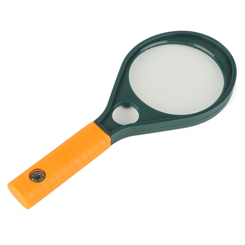 90MM Plastic Dual Lenses Magnifying Glass With Compass Function