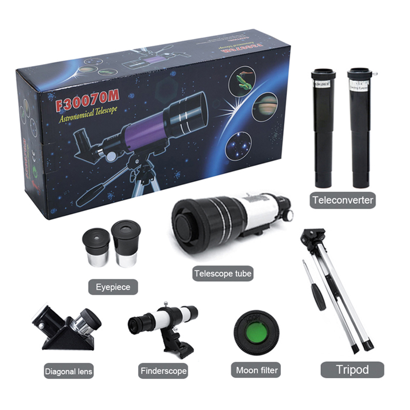 Astronomical Telescope With Tripod Wireless Smartphone Adapter