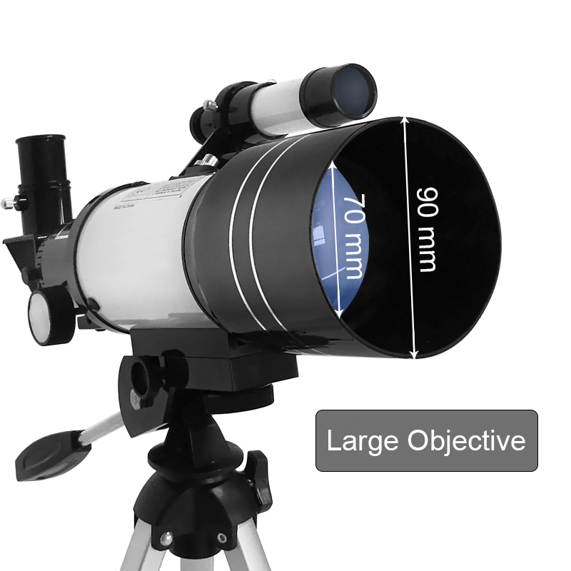 Astronomical Telescope With Tripod Wireless Smartphone Adapter