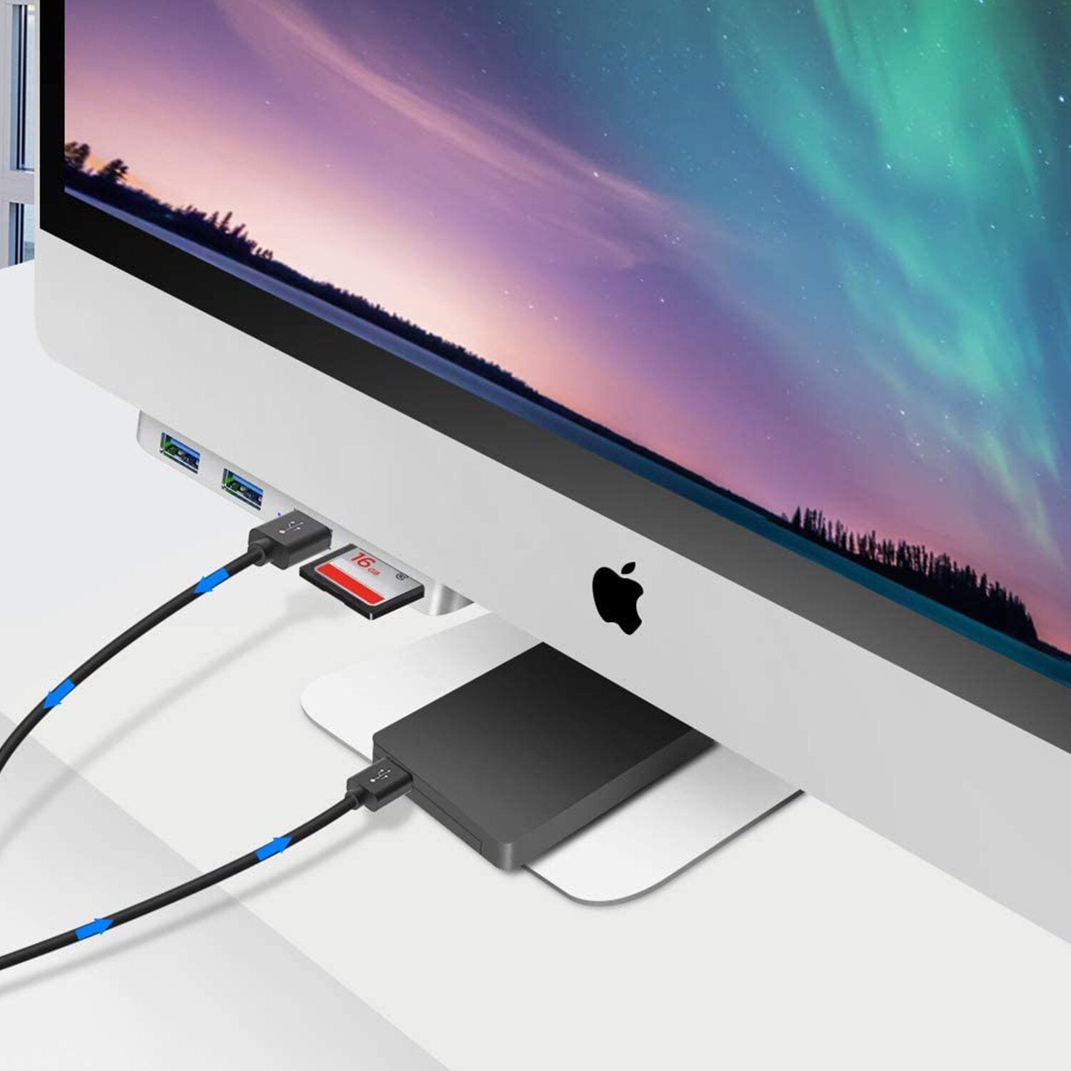 USB-C Hub Docking Station Adapter with 2*USB 3.0 1*USB-C 1*Micro SD 1*SD for iMac Pro 20171820