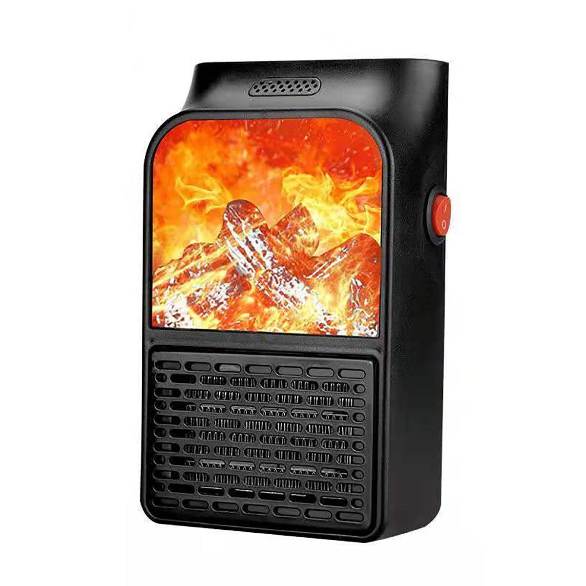 Portable Electric Heater Fireplace Radiator 3D Flame Warmer Low Noise 3S Rapid Heating for Home Office