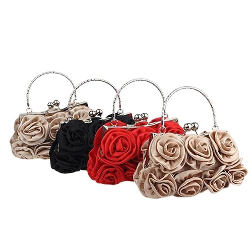 Women's Flower Pattern Clutch Bags for Evening Party Bridal Handbag