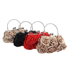Women's Flower Pattern Clutch Bags for Evening Party Bridal Handbag