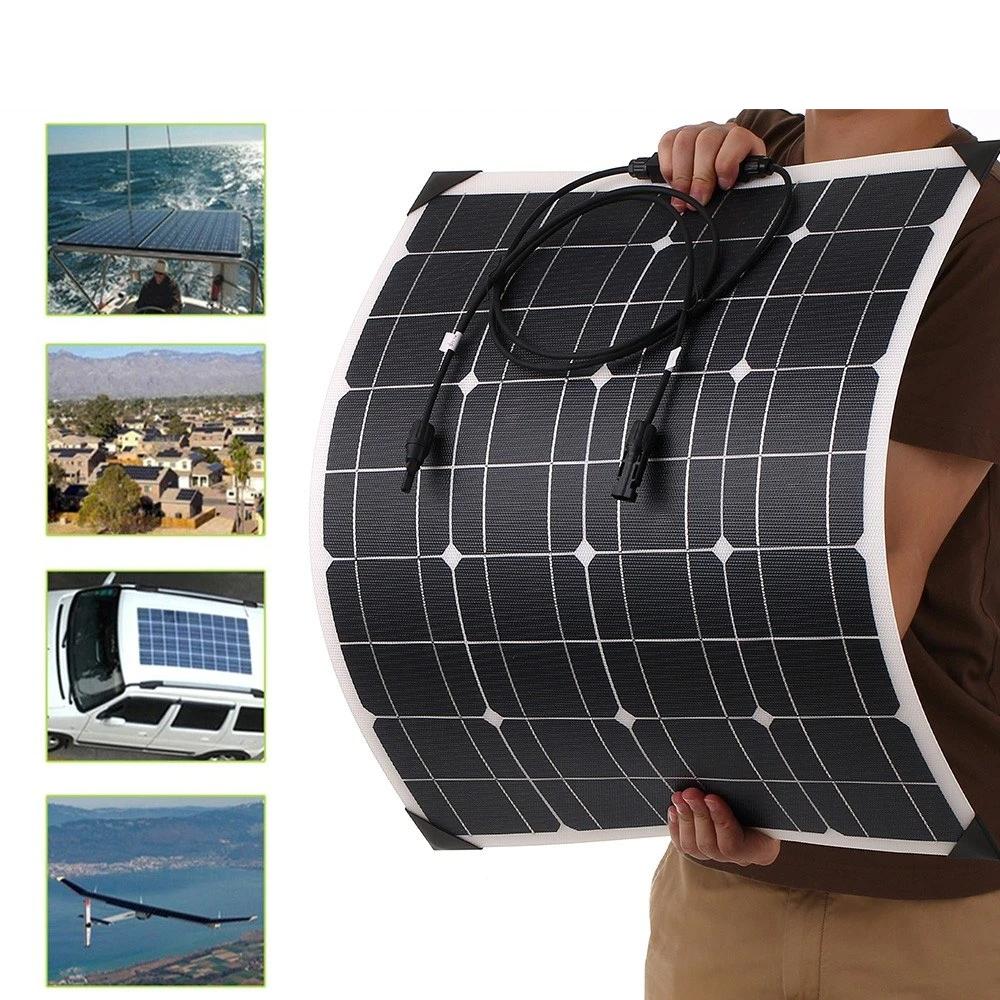 Flexible Monocrystalline Silicon Solar Panels High Conversion Rate Panel System for RV Home use