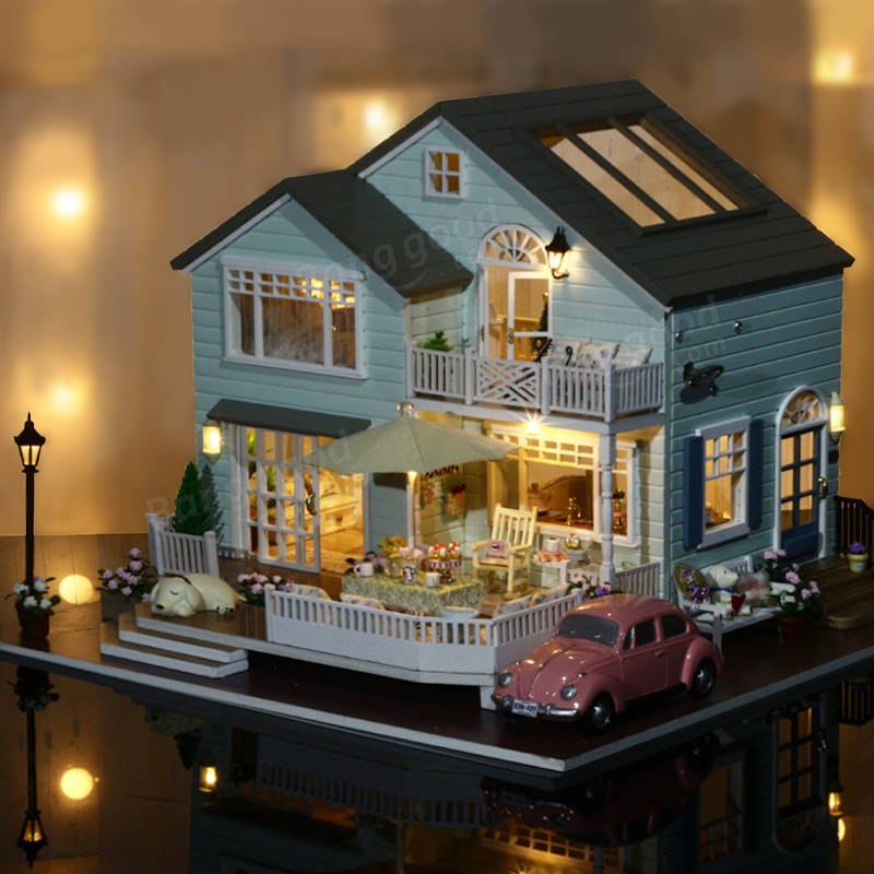 Queens Town DIY Miniature Model With Light Music Collection Gift