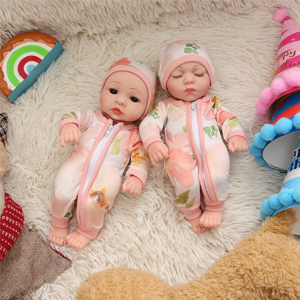 10 Inch 25CM Silicone Vinyl Soft Flexible Lifelike Reborn Baby Doll with Clothes Toy for Kids Collection Gift