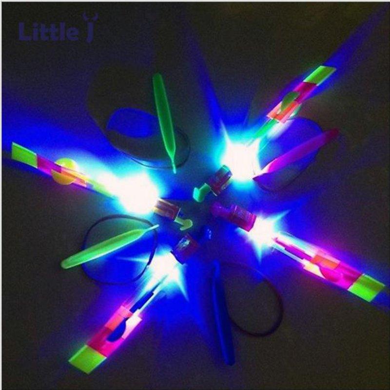 Amazing Flash LED Light Arrow Rocket Helicopter Rotating Flying Toy Party Fun Kids Outdoor Plane Toy