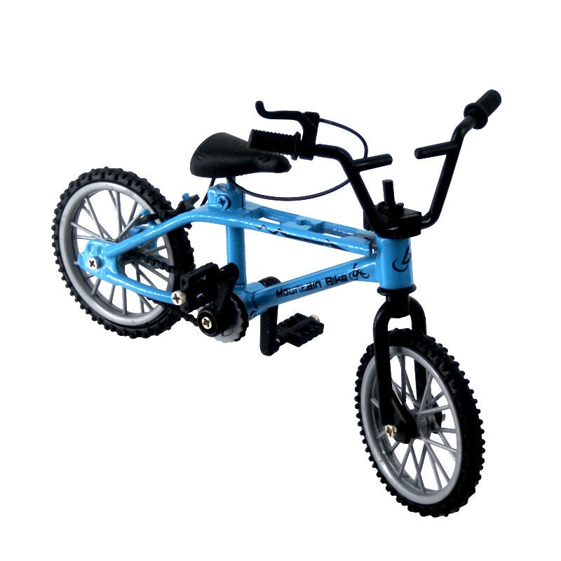 Mini Simulation Alloy Finger Bicycle Retro Double Pole Model w/ Spare Tire Diecast Toys With Box Packaging