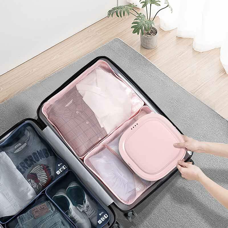 Portable Mini Clothes Washing Machine Compact Foldable Underwear Washer for Travel Home Camping Apartments Dorms RV Business