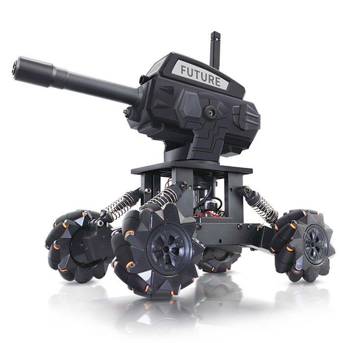 DIY RC Tank Car Can launch Cannonball Made of Water Need to Assemble 4WD 2.4G 14CH Alloy Programming Remote Control Off-road Climbing Car Gift for Kids and Adults
