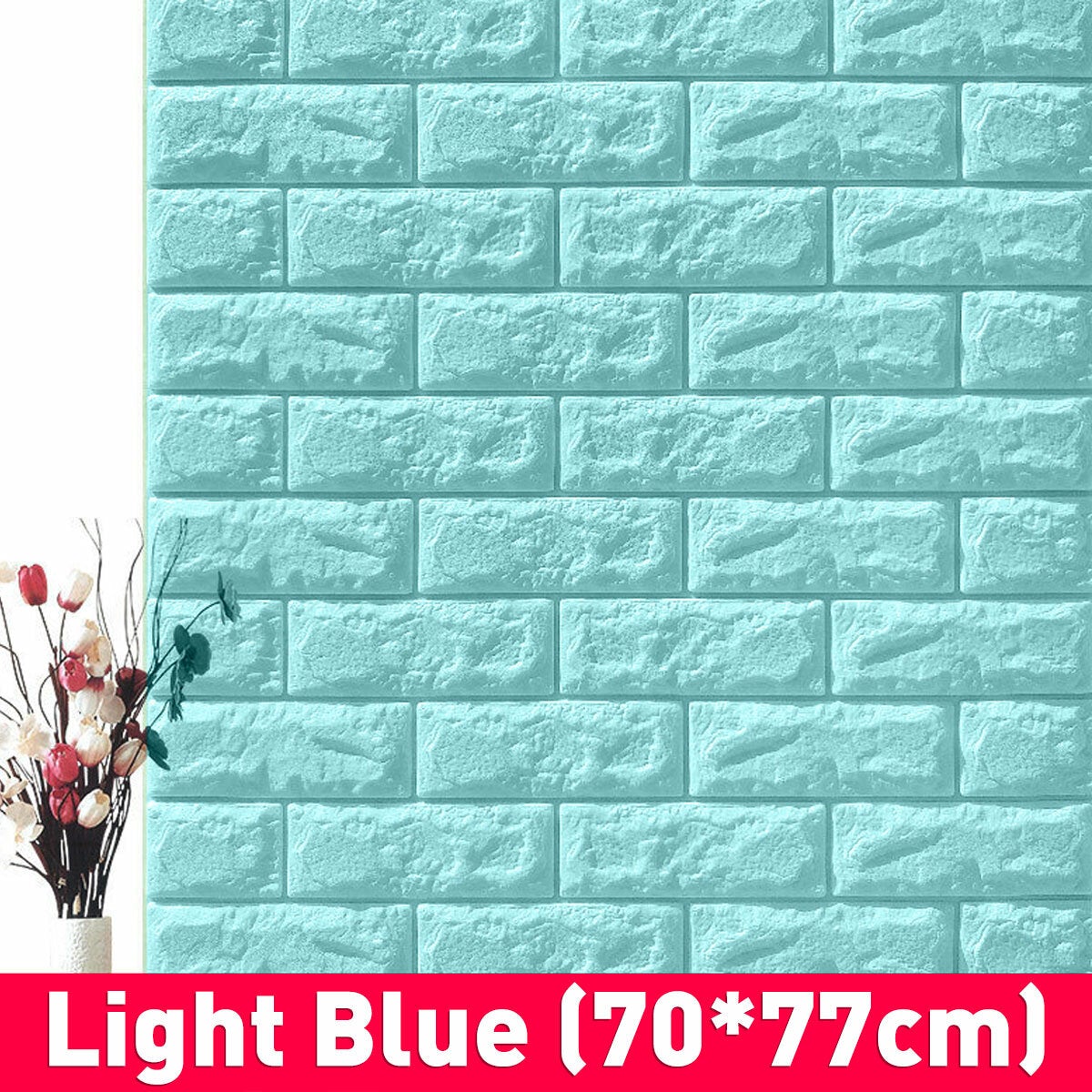 3D DIY Brick Pattern Wallpaper Waterproof Home Living Room Bed Kitchen