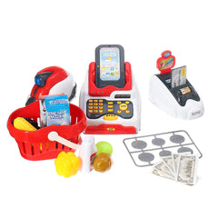 24 PCS Multi-functional Supermarket Simulation Cash Register Interactive Set Toys for Childrens Family Tool