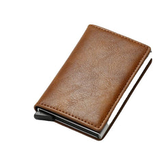 Rfid Card Holder Men Wallets Money Bag Male Vintage Black Short Purse Small Leather Slim Mini Thin