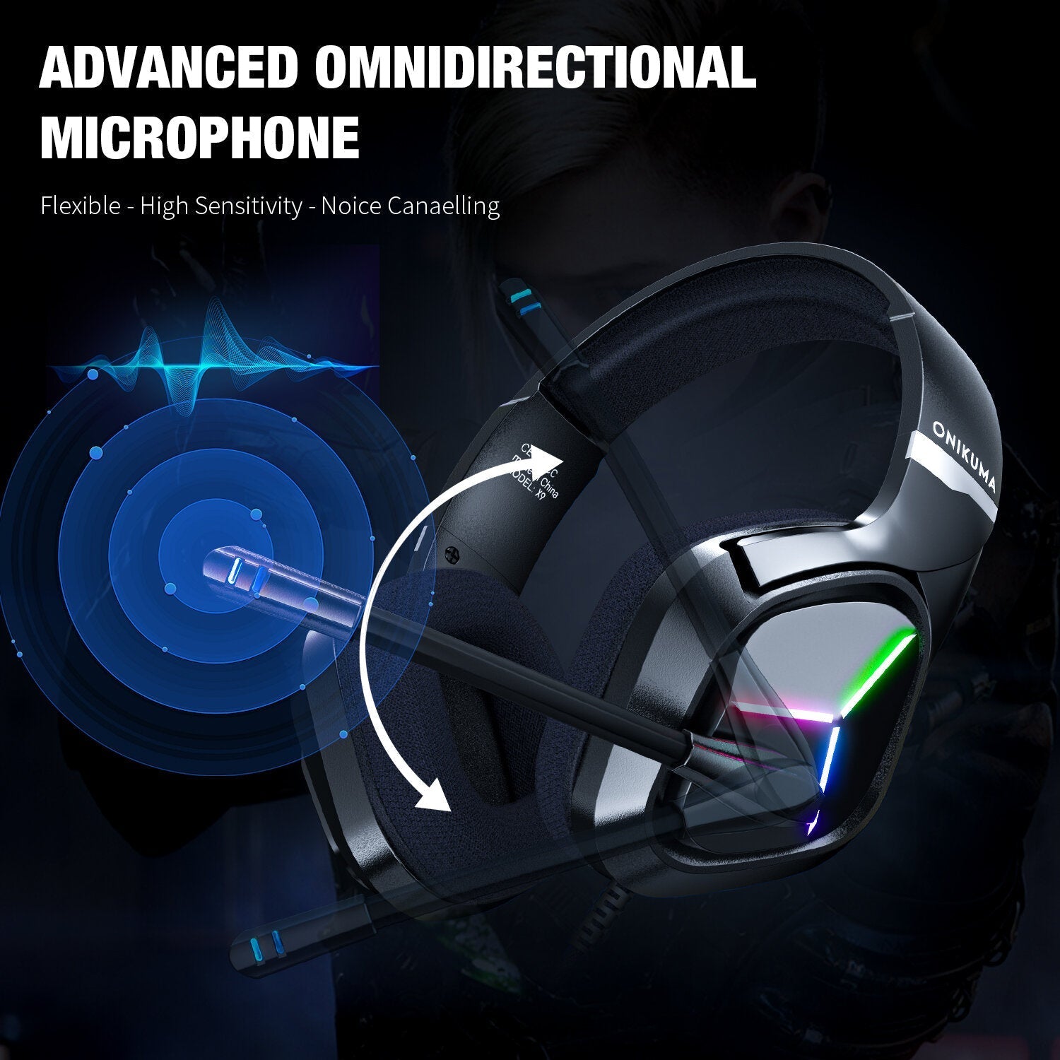 Audio Wired 3.5mm Headphones Noise Cancelling Bass Surround Soft Memory Earmuffs Gaming Headset With Microphone