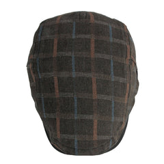 Menico Men's Cotton British Vintage Fashion Plaid Casual Beret Hat