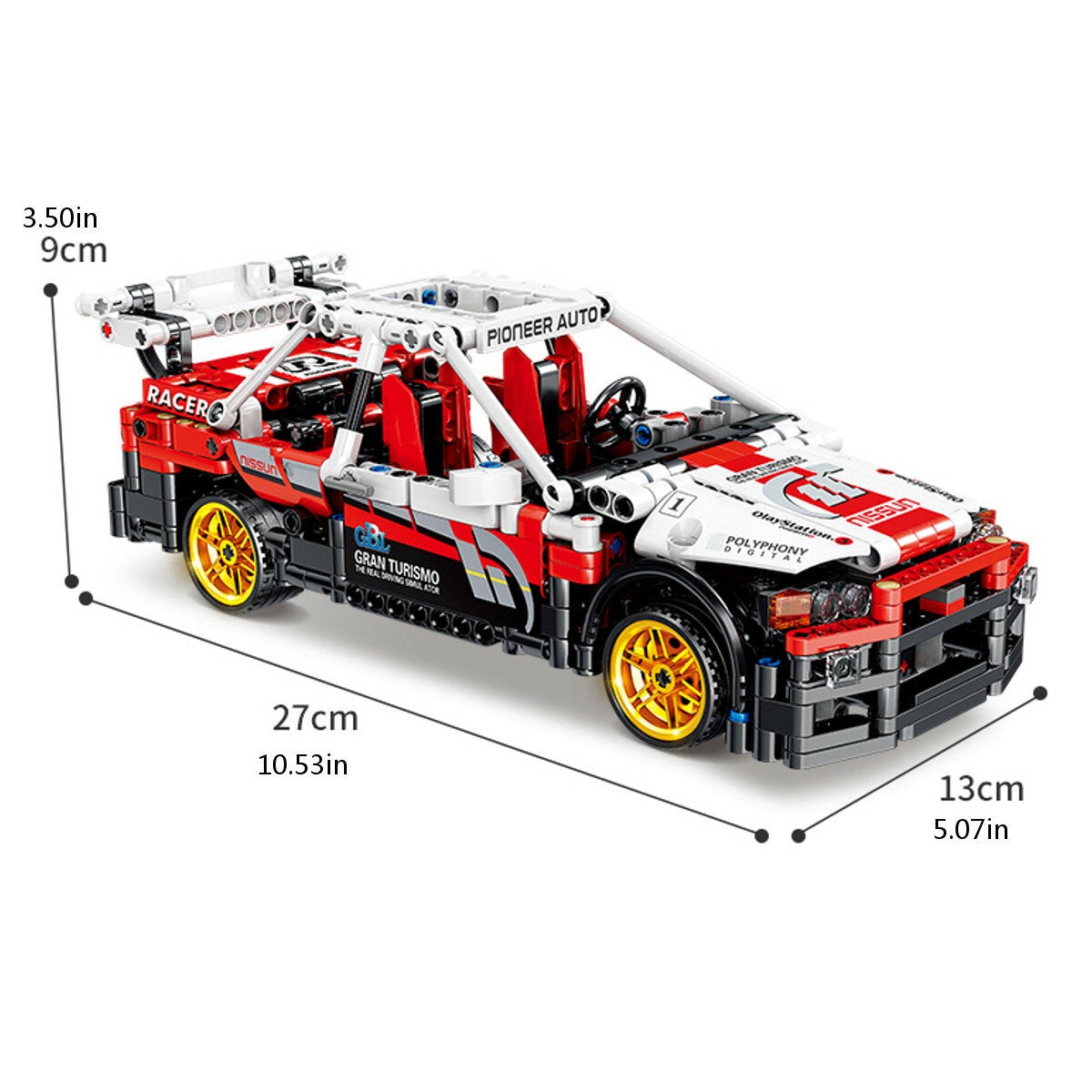 591 pc 1:17 Ares Mechanical Engineering Car Small Particle DIY Assembled Building Blocks Pull Back Racing Car Model Toy for Birthday Gift