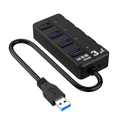 4-In-1 USB 3.0 HUB Adapter 4*USB 3.0 High-speed Extenders 4-Port Independent Switch USB3.0 HUB For Laptop MacBook Pro