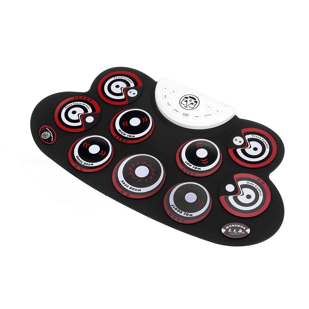 Roll-Up Drum Set 9 Silicon Electronic Drum Pads USB/Battery Powered for Kids