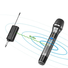 UHF Wireless Microphone System 1 TX and 1 RX Dark Grey