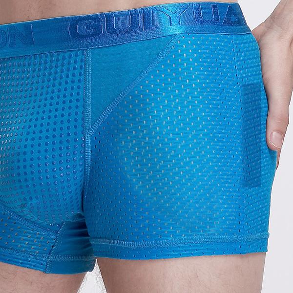 Mens Ice Silk Mesh Magnetic Therapy Health Care Underwear