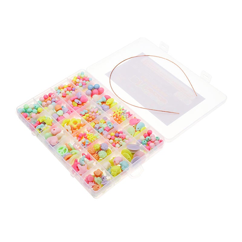 Pop-Arty DIY Beads Girl Necklace Bracelet Jewelry Set With Box Snap-Together Pop Jigsaw Puzzle Toy Gift