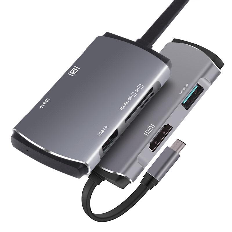 USB-C Hub Docking Station Adapter with 1*TYPE-C 1*USB3.0 1*USB3.0 1*HDMI 1*SD 1*TF