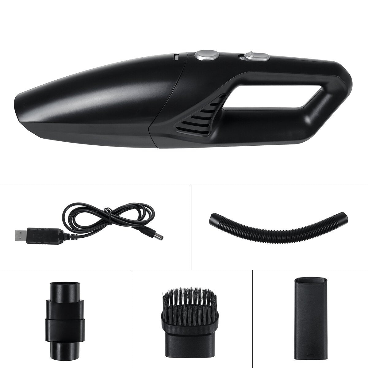 120W Car Vacuum Cleaner Handled Powerful Suction Portable Wet Dry Use Car Home