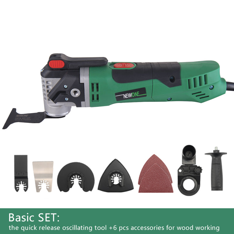 350W Quick Release Electric Power Variable Speed Rotating Oscillating Multi-Tool Kit Multi-Function (Basic Set) - JustgreenBox