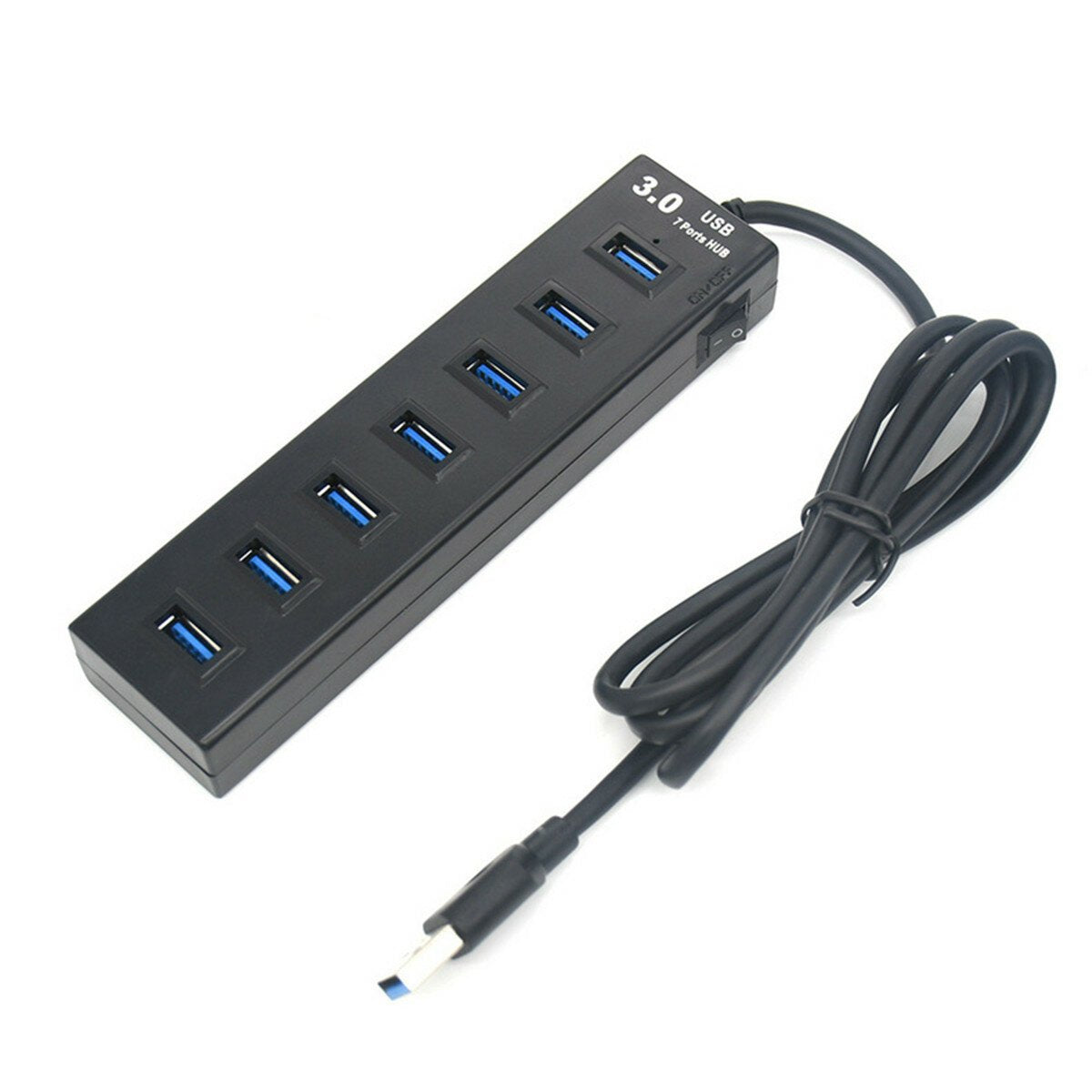 7-Port USB 3.0 Hub Adapter Docking Station 5Gbps Data Transfer For Laptop PC